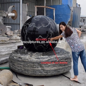 गर्म बिक्री घूर्णन काले ग्रेनाइट गेंद रोलिंग अस्थायी क्षेत्र पानी के फव्वारे - Product Image 5