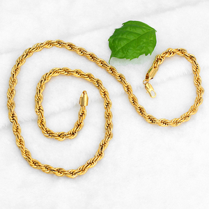 สร้อยคอทองคำผู้ชายแบบดูไบ 18k ลดราคาพิเศษ - Product Image 4