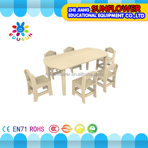 Mesas y sillas para niños establece seis personas personalizados Ecológico de madera mesas y sillas de niños - Product Image 1