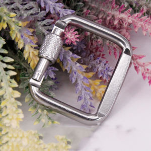 Bán số lượng lớn Vuông Snap <span class=keywords><strong>Key</strong></span> Giá Rẻ Nhôm Carabiner Móc với Khóa - Product Image 2