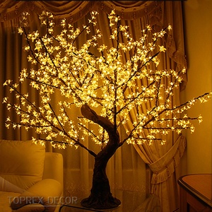 Toprex Commercial RVB Changement de couleur <span class=keywords><strong>LED</strong></span> <span class=keywords><strong>Arbre</strong></span> de fleurs de <span class=keywords><strong>cerisier</strong></span> Éclairage émettant vert clair pour les festivals en plein air - Product Image 1