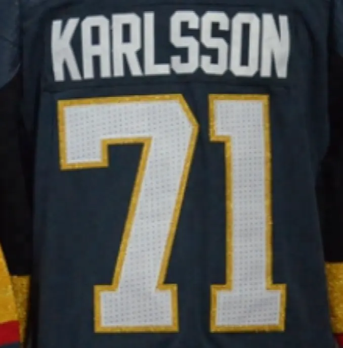 Jersey personalizado de la mejor calidad, William Karlsson #71, gris