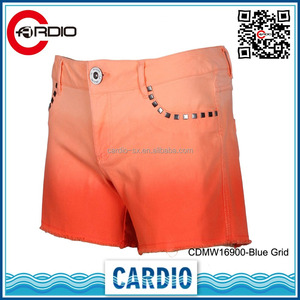 Oem Service de lavage de vêtements femmes Casual pantalon Orange nouvelle sergé de coton toile Casual <span class=keywords><strong>chino</strong></span> hommes marche shorts - Product Image 1