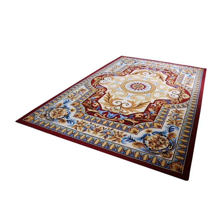 Karpet wol berumbai tangan pola bunga klasik Cina Harga terbaik karpet untuk ruang tamu