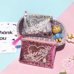 Hot Bán PVC Túi Mỹ Phẩm Với Long Lanh Trong Suốt Rõ Ràng <span class=keywords><strong>Dot</strong></span> Mô Hình Thời Trang Phong Cách Dây Kéo Đóng Cửa - Product Image 6