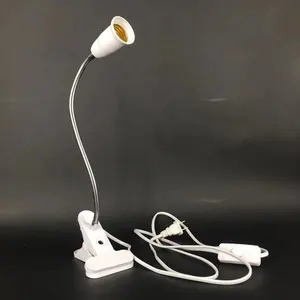 EU-Stecker mit direktem Aufladen Einstellen des Nachtlichts zum Lesen von Büchern Flexibler LED-Lampen halter E27 mit Schalter clip lampen fassung