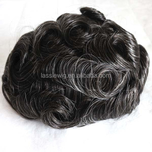 Stock 8*10 Gray <strong>Hair</strong> Lace Around Thin Skin Men <strong>Tupee</strong> - Product Image 6