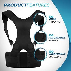 Grosir Label pribadi kualitas tinggi Neoprene sabuk pendukung punggung terapi magnetis dapat disesuaikan korektor postur - Product Image 5