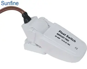 Interruptor flutuador automático marinho, 12v/24v para bomba de bilha