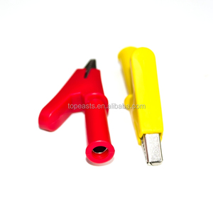 Insulateweldable Copper alligator Clip / Opening 10mm / 4mm Banana Plug