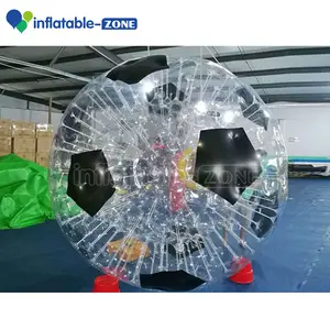 كرة القدم تصميم شكل نفخ العشب zorb الكرة ، شفافة zorb الكرة الهامستر مثل كرة القدم الكبيرة