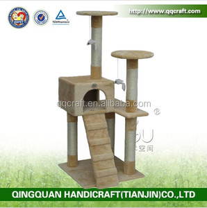 QQPET Luxury <strong>Cat</strong> Tree <strong>Castle</strong> <strong>Cheap</strong> Sisal <strong>Cat</strong> Post Furniture <strong>Cat</strong> Scratching Tree - Product Image 4