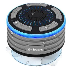 OEM Hottest Products On The Market Waterproof Shower Bluetooth Speaker With Led Light Fm Radio For Wholesale