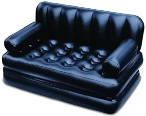 Bestway 75056 sofá cama de aire doble multifunción negro inflable Multi-Max 5 en 1 sofá de aire con bomba de aire CA Sidewinder - Product Image 1