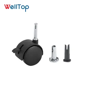 Bolt adjustable plastic decorative furniture casters VT-04.004