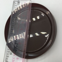 Couvercle en plastique de couleur chocolat de diamètre extérieur de 76mm intérieur de 78mm pour le papier peut 300 # fermetures et couvercles de bouteille