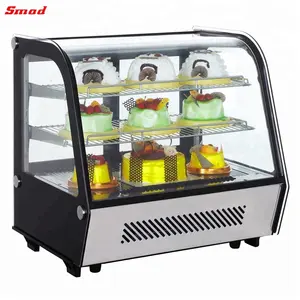 Countertop Front Curved Glass Cake Display Chiller Showcase