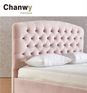 Luxurious Pink or off <strong>White</strong> Antique Velvet Fabric <strong>Storage</strong> <strong>Bed</strong> Headboard <strong>Frame</strong> <strong>with</strong> Buttons - Product Image 2