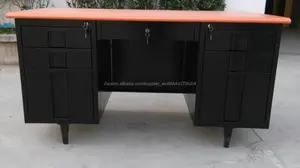 مكتب مكتب الصلب/الصلب طاولة كمبيوتر مع مزدوجة المعادن الركيزة (3-drawer الوزراء)