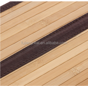 ตะกร้าไม้ไผ่ธรรมชาติสำหรับใส่เสื้อผ้าสองชั้นสีน้ำตาล - Product Image 6