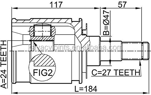 Front Drive Axle 43430-60010, 43430-35030 for PRADO KZJ90