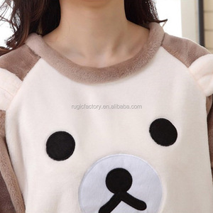 Abbigliamento <span class=keywords><strong>donna</strong></span> <span class=keywords><strong>pigiama</strong></span> accappatoio in pile corallo orso animale adorabile - Product Image 5
