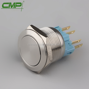 सीएमपी 22mm निविड़ अंधकार pushbutton स्विच के साथ निविड़ अंधकार कवर विरोधी बर्बर pushbutton स्विच (टीयूवी सीई) - Product Image 3