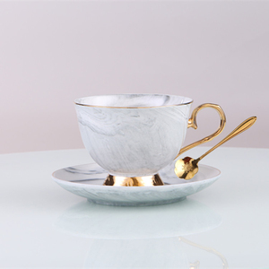 2020 Giá Rẻ Giá Gốm Cà Phê Tách Trà Và Đĩa Đặt Sứ Tách Trà Với Xử Lý Đám Cưới - Product Image 4