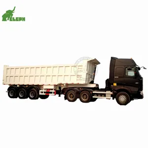 3เพลาโรงงานไฮดรอลิก Dump Tipper Trailer Rc Dump รถบรรทุก Trailer