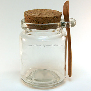 Etiqueta personalizada 250ml 8oz redonda frasco de vidrio <span class=keywords><strong>con</strong></span> tapa de madera y una cuchara <span class=keywords><strong>para</strong></span> sal de baño - Product Image 3