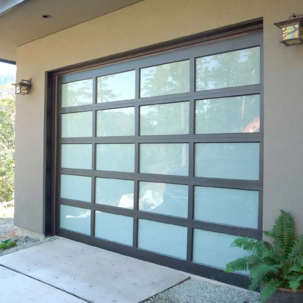 Wholesale custom size tempered glass diy retractable aluminium garage rolling sliding screen door