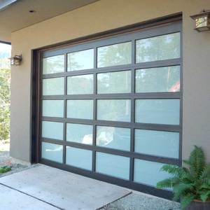 Porte de <span class=keywords><strong>garage</strong></span> coulissante rétractable en aluminium sur mesure en verre trempé en gros - Product Image 1