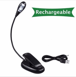 Lampe de lecture LED flexible <span class=keywords><strong>à</strong></span> <span class=keywords><strong>clipser</strong></span>, prix de gros, rechargeable par USB, pour support de musique, compatible Kindle, Nook et <span class=keywords><strong>liseuse</strong></span> électronique - Product Image 5