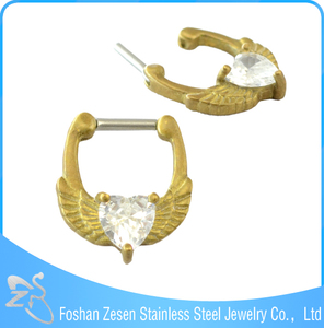 Nuevo Oro de La Llegada Plateó Latón Delicada Nariz Anillo <span class=keywords><strong>Piercing</strong></span> Para Tabique - Product Image 4