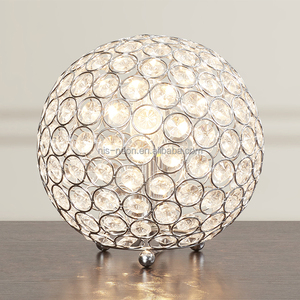 Lampu NS-122019, Lampu Lantai, Lampu Meja Lantai, Bola Kristal, Bayangan, Manik-manik Dasar Besi Krom