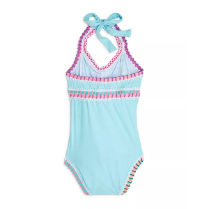 Costume <span class=keywords><strong>da</strong></span> <span class=keywords><strong>bagno</strong></span> a due pezzi ricamato arcobaleno per ragazze morbide Bikini personalizzato per bambini - Product Image 4