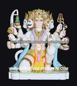 White Marble Statue of Panchmukhi Hanuman - Product Image 1