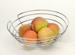 ตะกร้าผลไม้ลวดโลหะรูปทรงกลมเรียบง่าย - Product Image 2