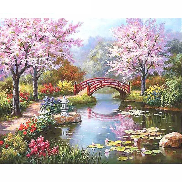 Hot Selling DIY Painting By Numbers Kits Coloring Paint On Canvas Hand painted Oil Painting Home Decor For 40*50cm Fairyland