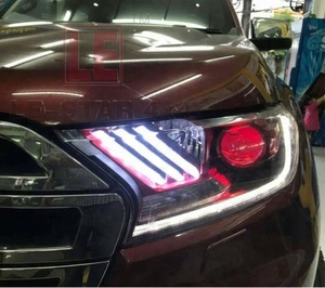 4X4 LE-STAR ไฟโปรเจกเตอร์ LED ไฟหน้า6000K ชิปขาวสูง/ต่ำสำหรับ2014 + สำหรับ <span class=keywords><strong>Ford</strong></span> Ranger <span class=keywords><strong>Mustang</strong></span> ของแท้ - Product Image 5