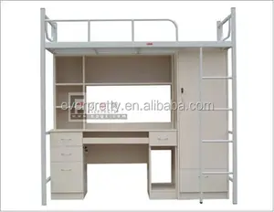 Litera ergonómica de Metal individual para estudiantes, muebles de dormitorio escolar, litera cómoda con escritorio y almacenamiento