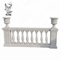 White Marble Stone Balusters, Balcony Decoration, Handrail