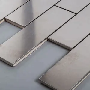 Perak Bata Mosaik Stainless Steel untuk Dinding Dapur