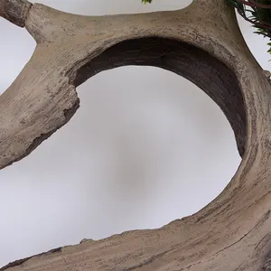 Árvore de fibra de vidro feita à mão, pinha falsa árvore de pinha artificial para decoração de paisagem