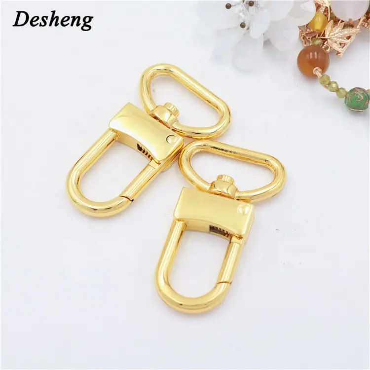 Top Quantity 24K Gold Strong Lobster Claw Swivel Hook Metal Spring Trigger Snap Hook For Strap