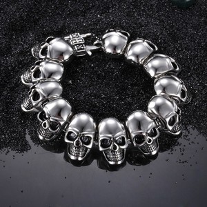 <span class=keywords><strong>El</strong></span> más nuevo cráneo punky la cadena de la pulsera <span class=keywords><strong>del</strong></span> encanto <span class=keywords><strong>del</strong></span> acero inoxidable 316L <span class=keywords><strong>del</strong></span> muchacho de los hombres <span class=keywords><strong>del</strong></span> brazalet - Product Image 5