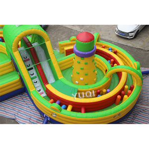 מכירה לוהטת מתנפח מכשול טיפוס מכשולים קופצני שקופיות טירת פרק שעשועים מתנפח כיף עיר לילדים ציוד - Product Image 6