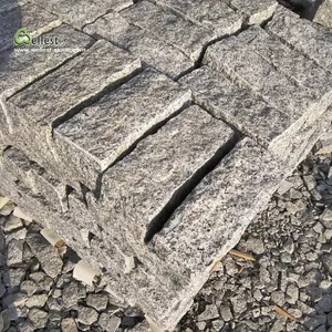 G603 grey granite natural split edge stone for road kerbs