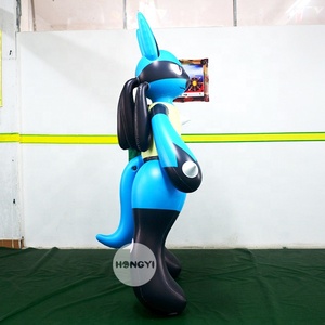 2 Mét Khổng Lồ PVC0.4mm Lễ Khai Mạc Màu Xanh Tai Lớn Bơm Hơi Pug Dog Balloon - Product Image 5