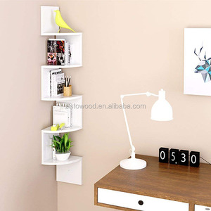 5 رفوف العائمة الجدار الزاوية شنت وحدة تخزين وحدة رف كتب - Product Image 4